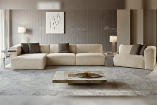 時尚輕奢家具意大利100%純進(jìn)口別墅家具品牌客廳高彈海棉布藝轉(zhuǎn)角沙發(fā)系列！